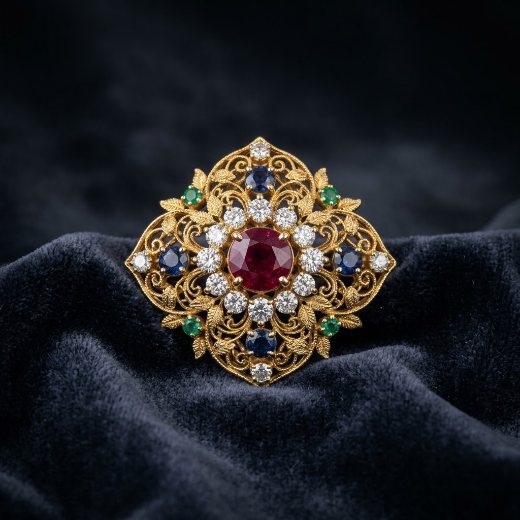 Broches — visuel de joaillerie LB Studio