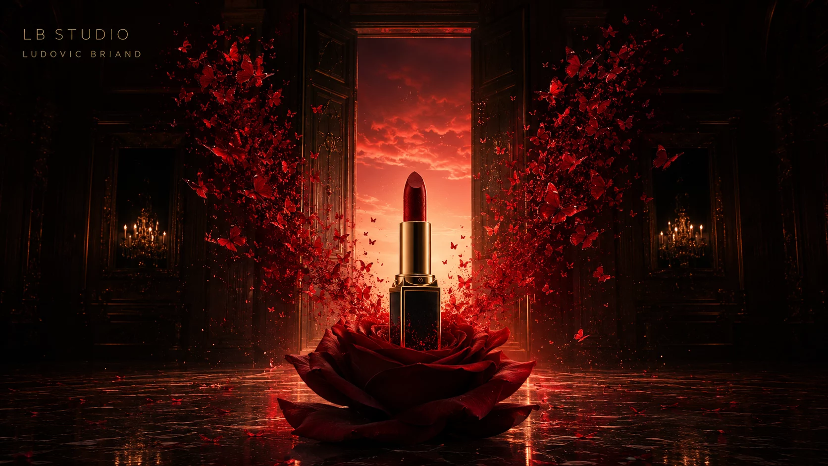 Image 3D cosmétique axée sur la texture et la matière
