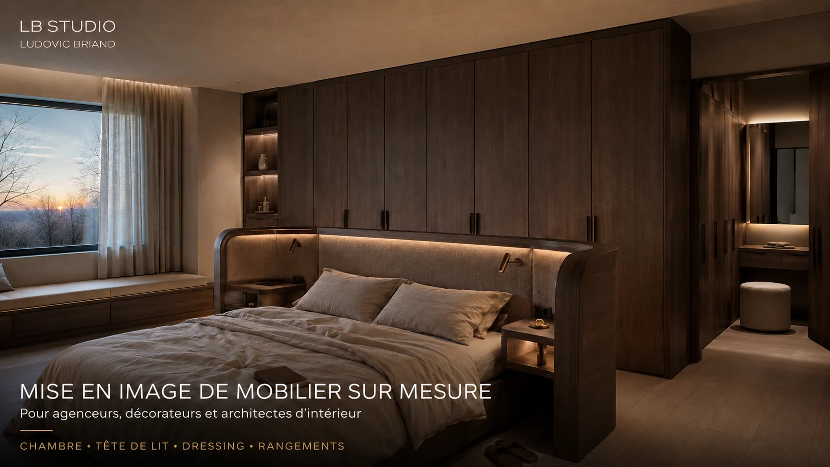 Tête de lit, dressing et rangements de chambre sur mesure