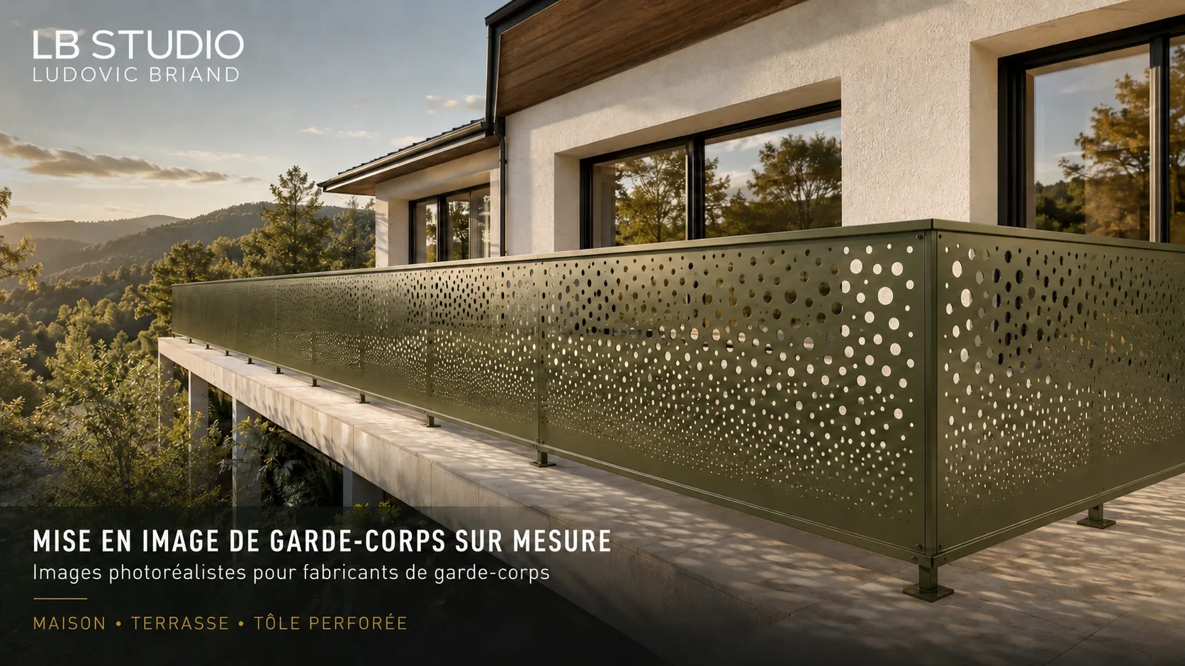 Garde-corps sur mesure — visuel 3D 4
