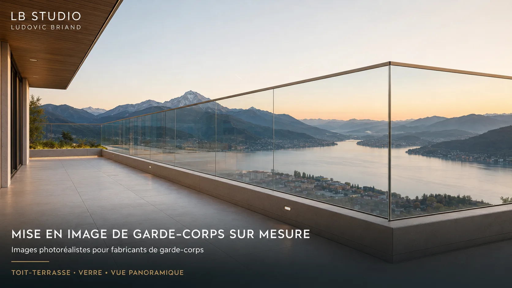 Garde-corps sur mesure — visuel 3D 2