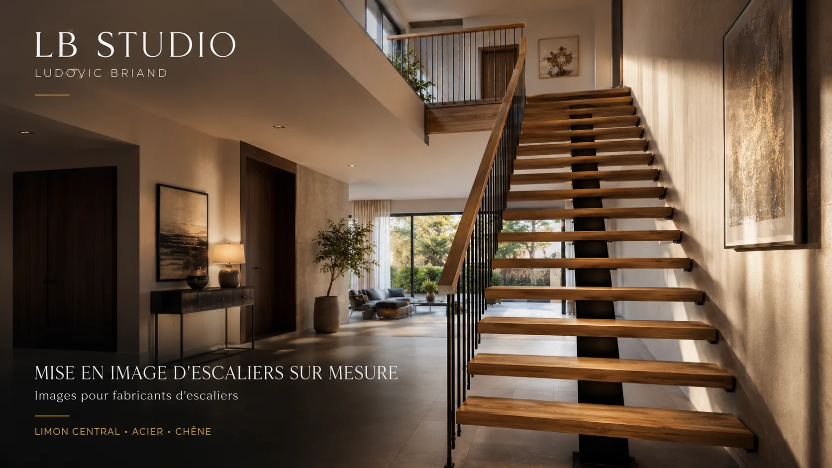 Escaliers sur mesure — visuel 3D 3