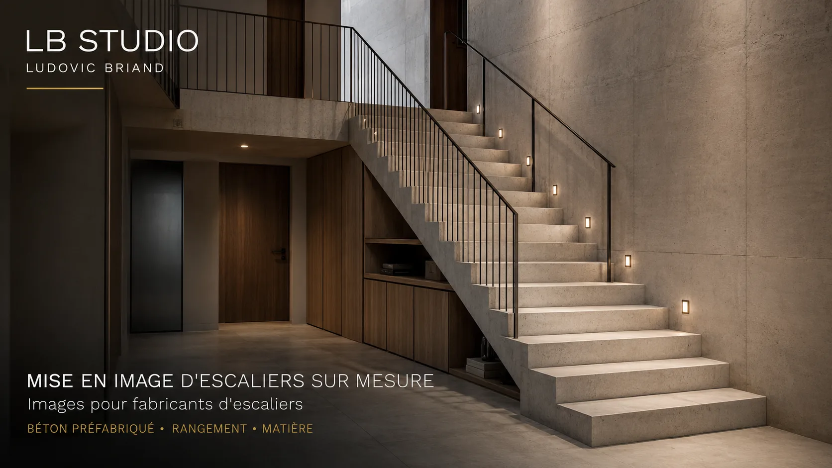 Escaliers sur mesure — visuel 3D 4