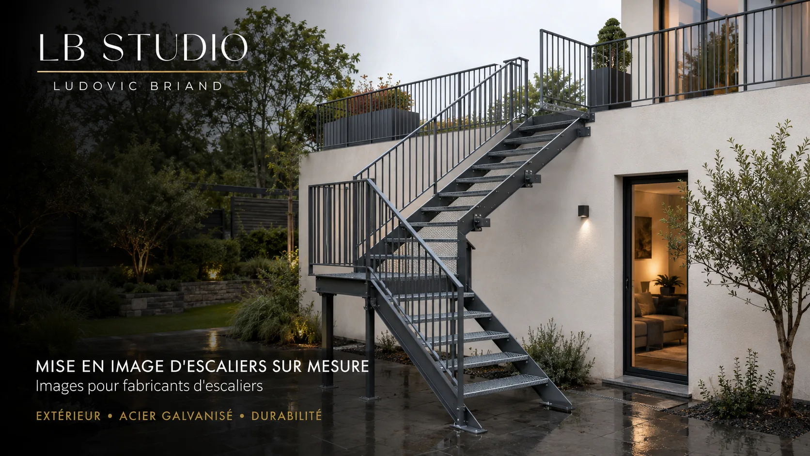 Escaliers sur mesure — visuel 3D 9