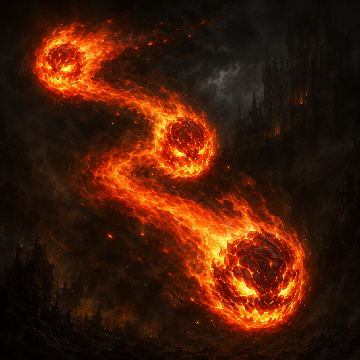 Orbes de Feu 3D – Asset Numérique Fantasy PBR 4K