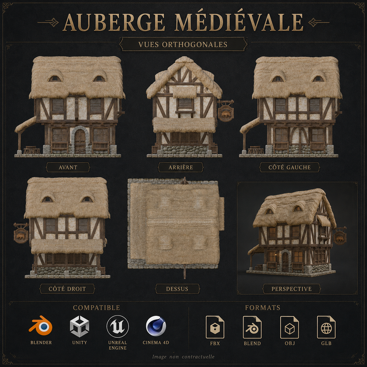 L'Auberge Médiévale – Asset 3D | La Légende de Thor – Image 2