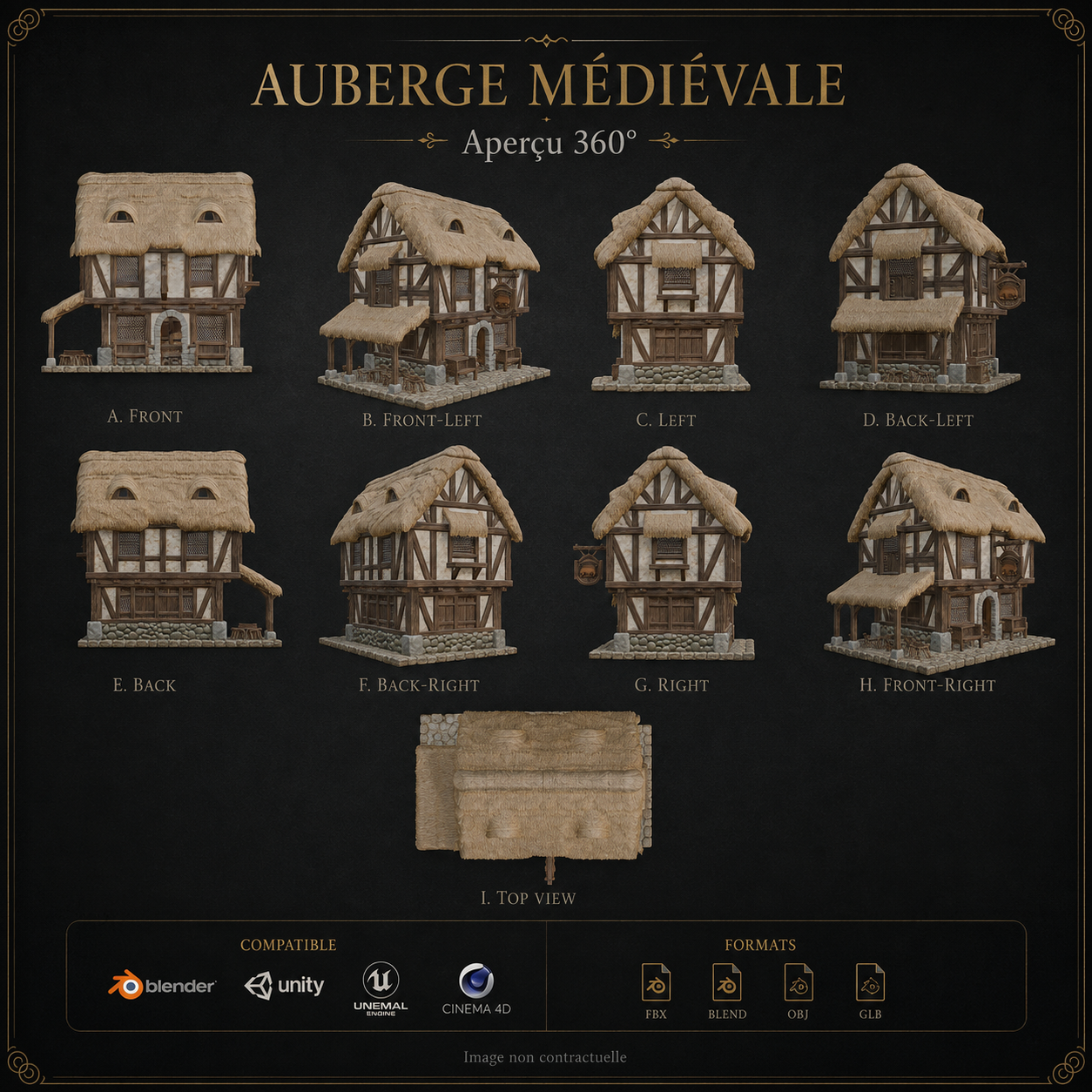 L'Auberge Médiévale – Asset 3D | La Légende de Thor – Image 5