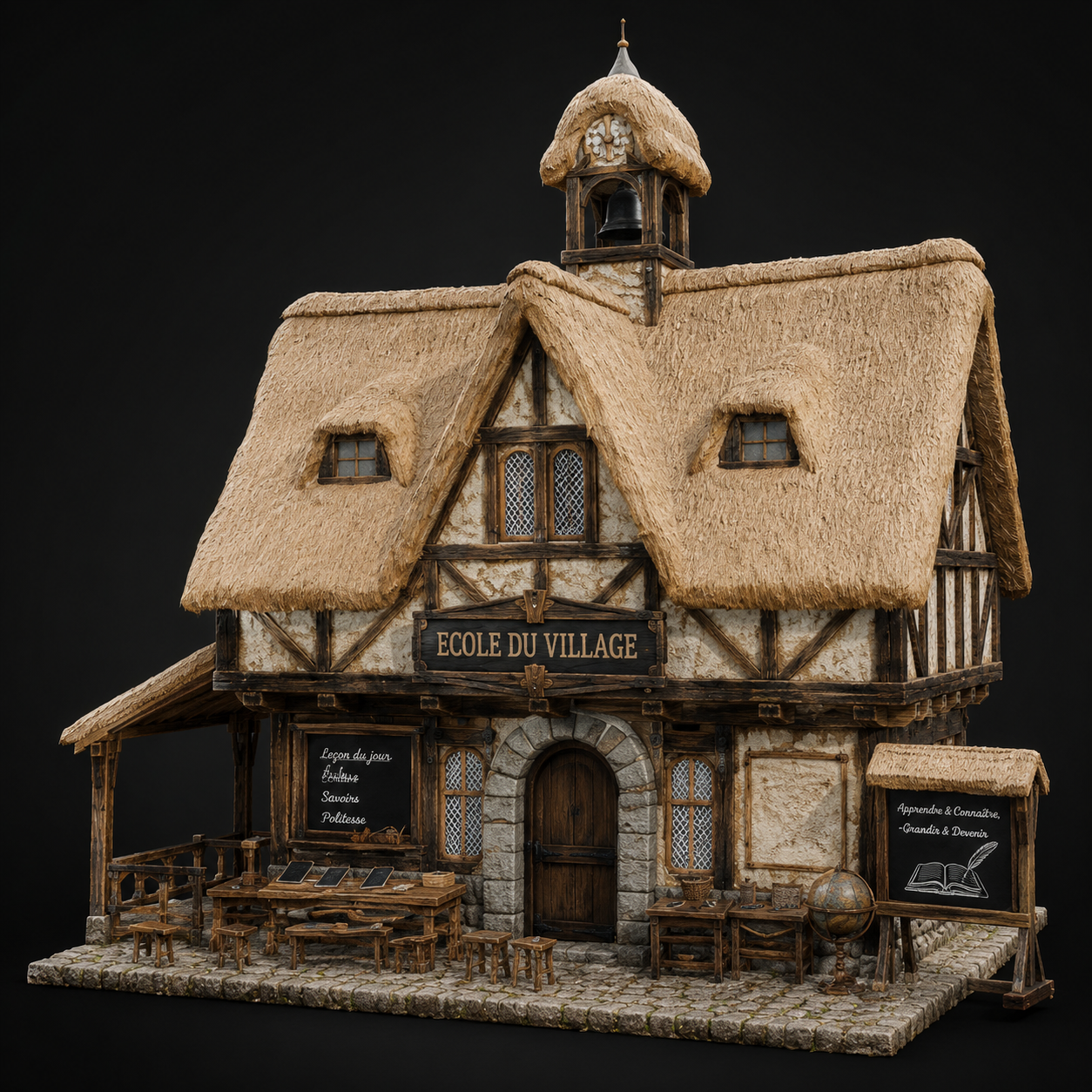 École du Village – Asset 3D Médiéval | La Légende de Thor – Image 5