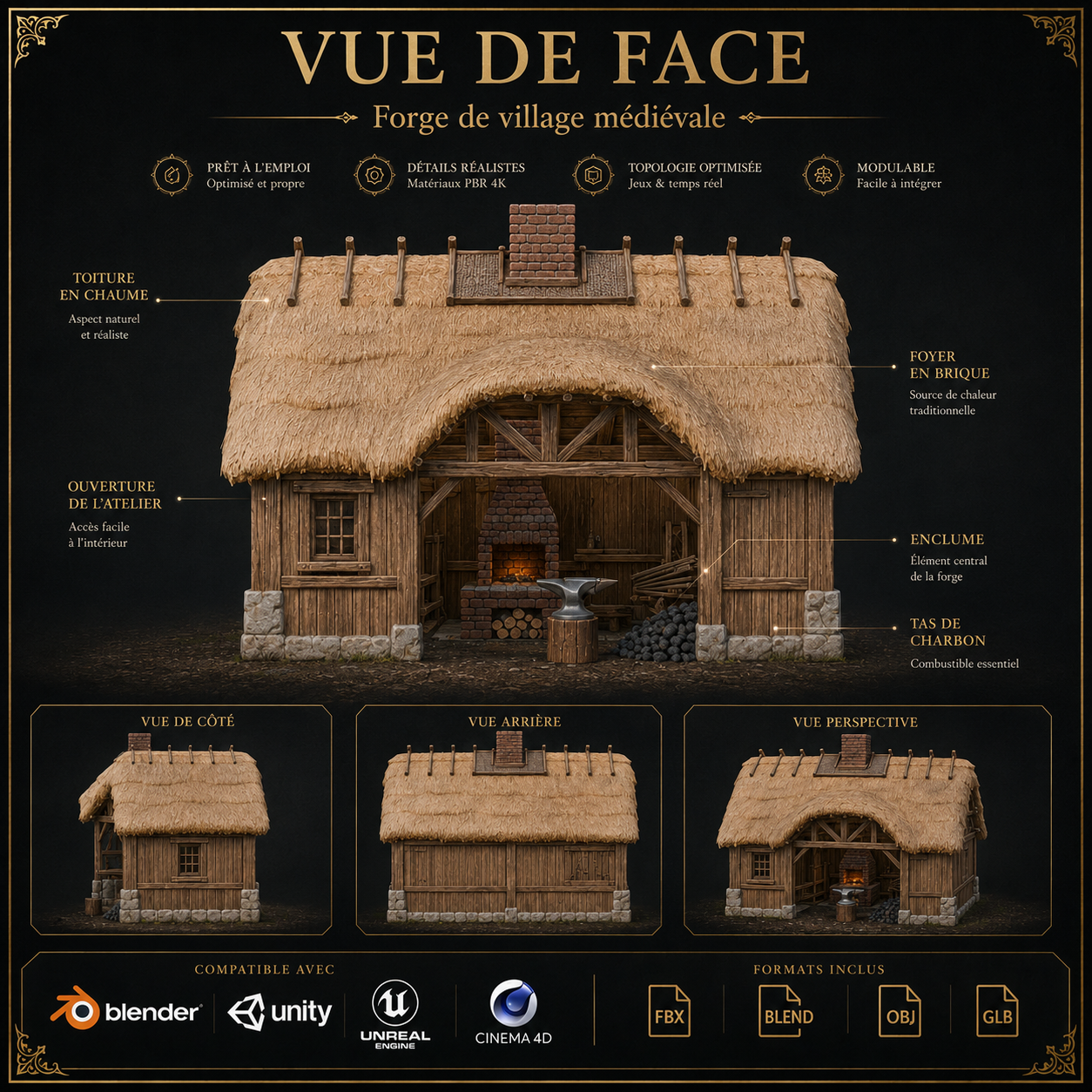 La Forge Médiévale – Asset 3D | La Légende de Thor – Image 2