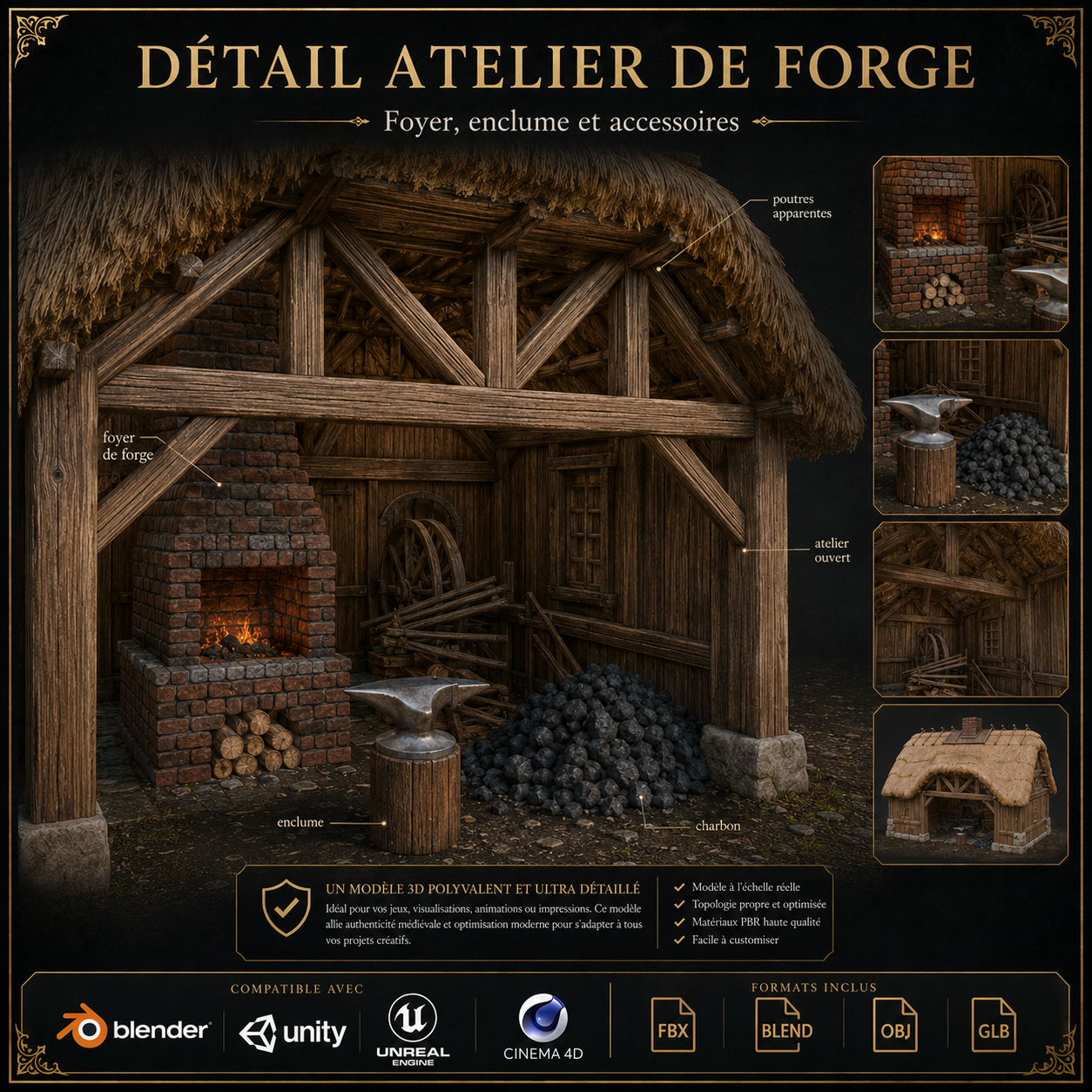 La Forge Médiévale – Asset 3D | La Légende de Thor – Image 5