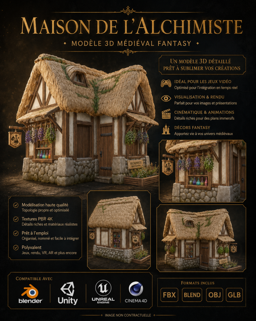Maison de l'Alchimiste – Asset 3D | La Légende de Thor