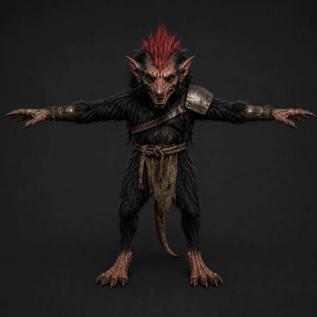 Méchant Rat-Ogre – Créature Ennemie 3D | La Légende de Thor 2