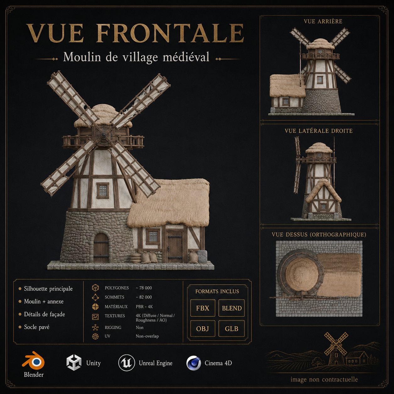 Le Moulin Médiéval – Asset 3D | La Légende de Thor – Image 2