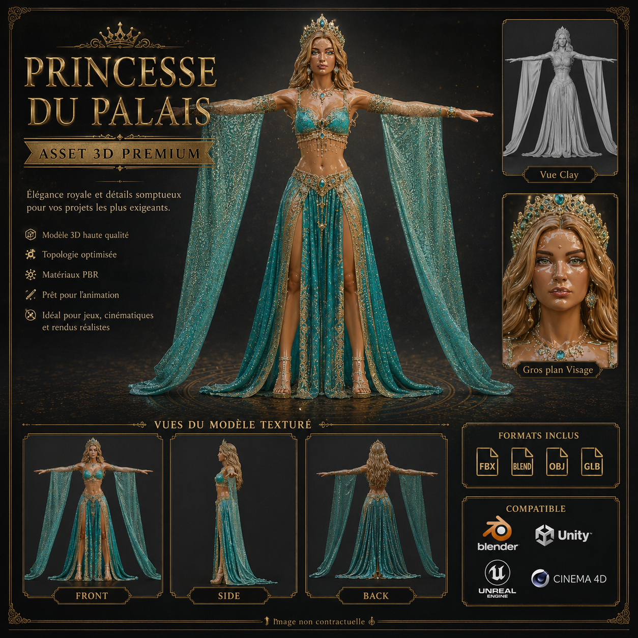 La Petite Soeur – Princesse Orientale | Asset 3D La Légende de Thor – Image 3