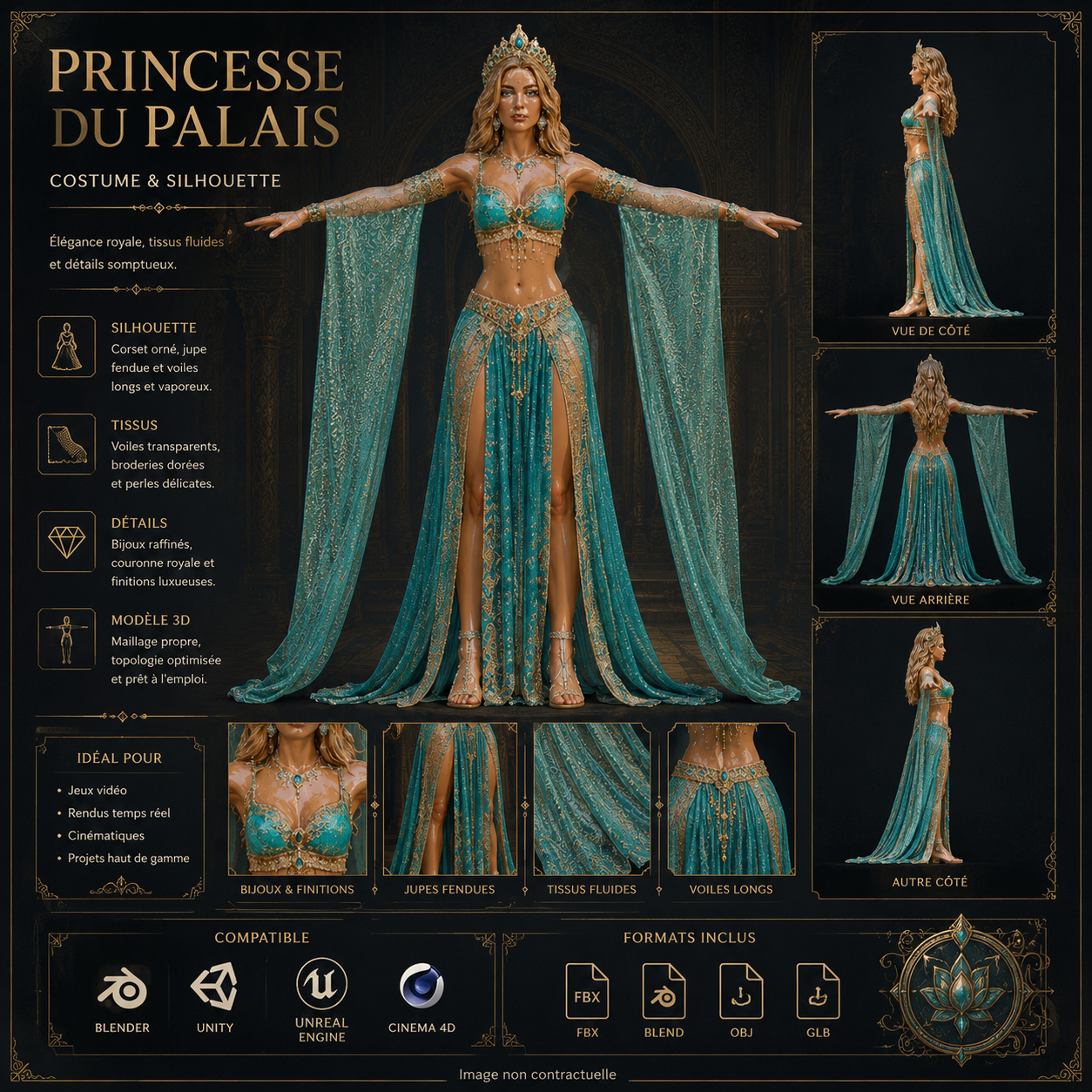 La Petite Soeur – Princesse Orientale | Asset 3D La Légende de Thor – Image 6