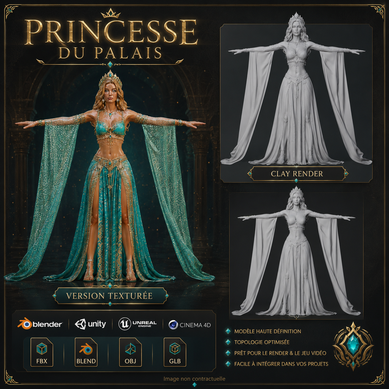 La Petite Soeur – Princesse Orientale | Asset 3D La Légende de Thor – Image 4