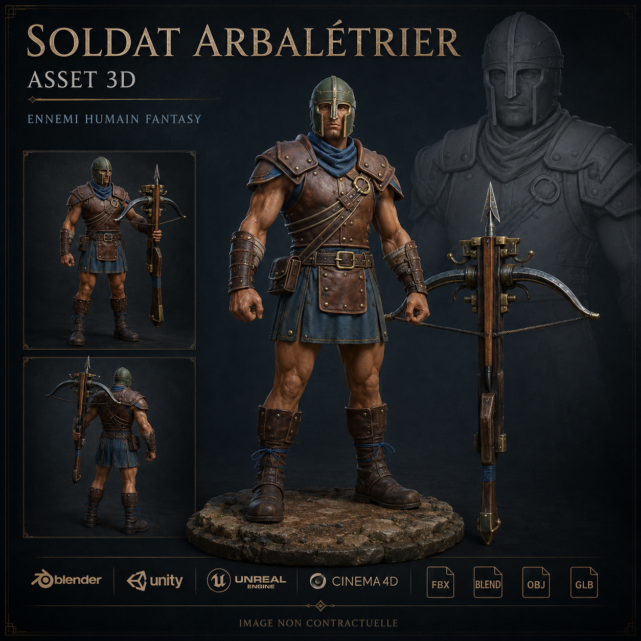 Soldat Légionnaire Arbalétrier – Asset 3D | La Légende de Thor 2 – Image 5