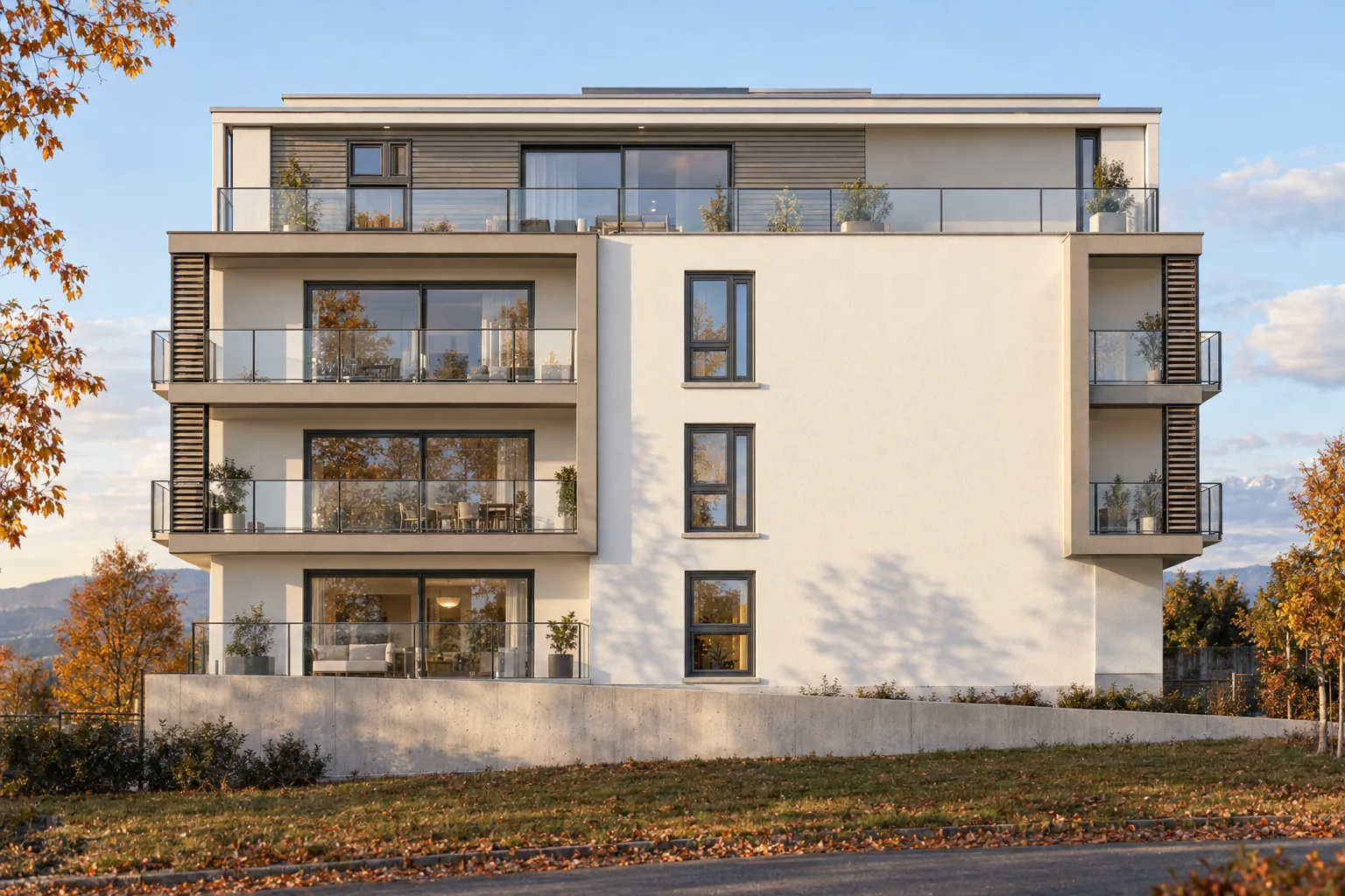 Bâtiment F, façade frontale