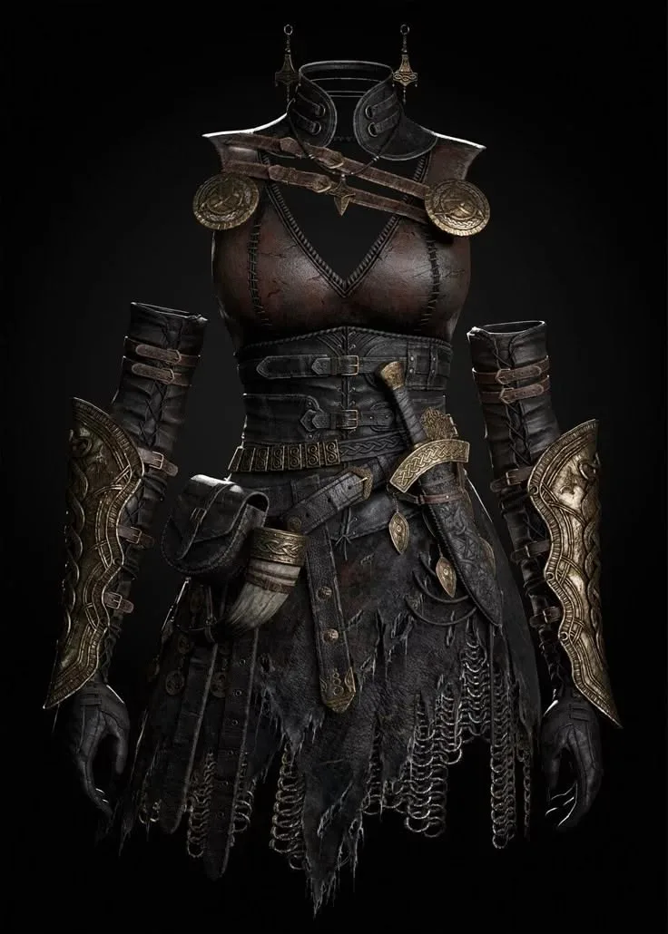Plan Tenue en cuir et métal