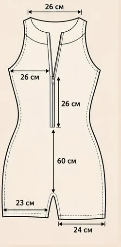 Plan Combinaison zippée